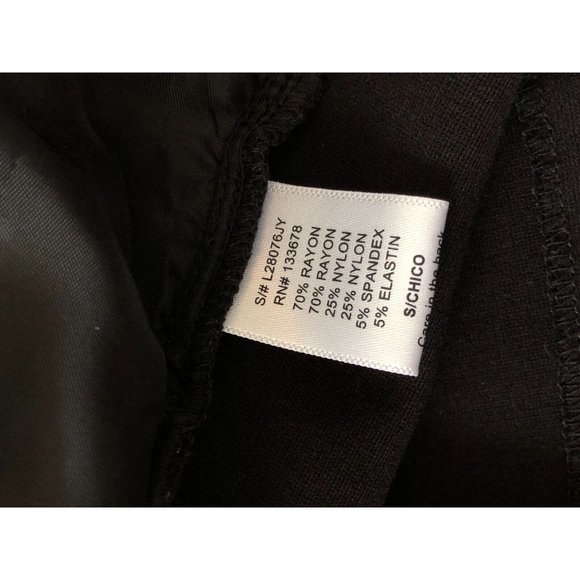 Love Tree Blazer size Small Black Suit Jacket Womens Zippers Rayon Motorcycle - Picture 5 of 8